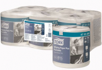 TORK PLUS Paperipyyhe, 2-kerroksinen - 400ark/rll - 6rll/säkki