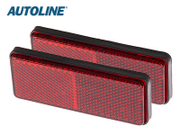 AUTOLINE Heijastinpari PUNAINEN 96x38mm LIIMALLA