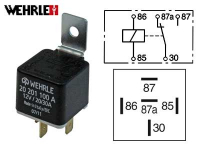 WEHRLE Minirele 12V 20/30A vaihtokärjellä