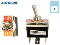 Autoline Metallinen Vipukatkaisin / On-On / 6-Napainen