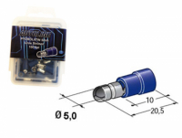 Autoline PYÖRÖLIITIN 5mm UROS sininen 100kpl