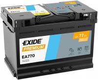 EXIDE Premium EA770 / 12V, 77Ah, 760A / 278x175x190  - +