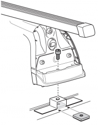 Thule Rapid kattotelineen Fixpoint -kiinnityssarja XT Ren/Ni