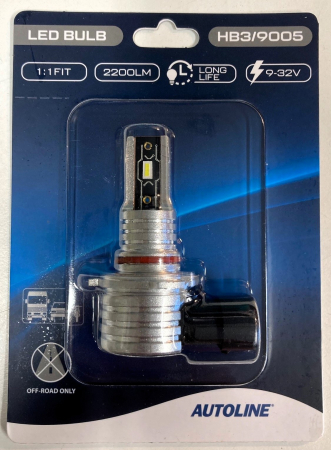 Polttimo AUTOLINE LED HB3/9005 9-32V 2200lm