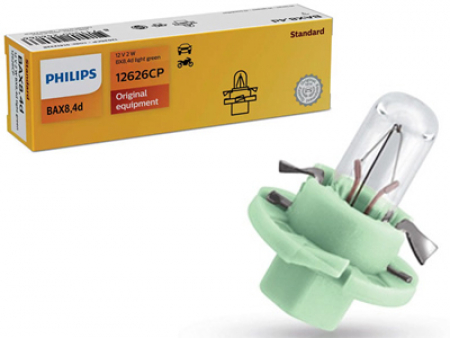 Polttimo PHILIPS 12V 2W BX8,4D LIGHT GREEN