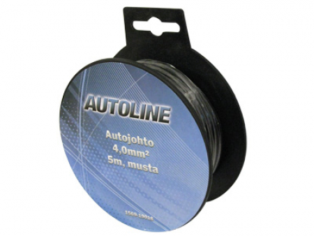Autoline Autojohto Musta 4,0mm2 5m