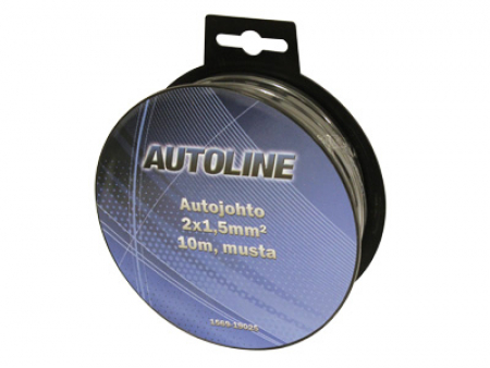 Autoline Autojohto Musta 2x1,50mm2 10m
