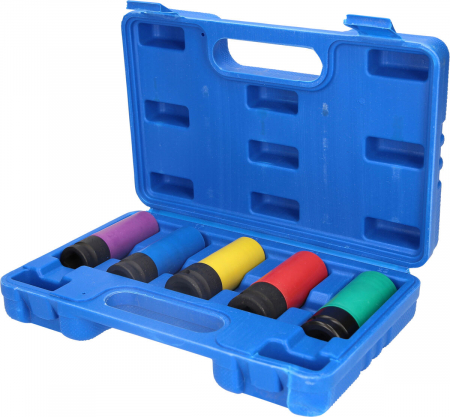 KS TOOLS 1/2" alumiinivanteiden voimahylsysarja, 5-osainen