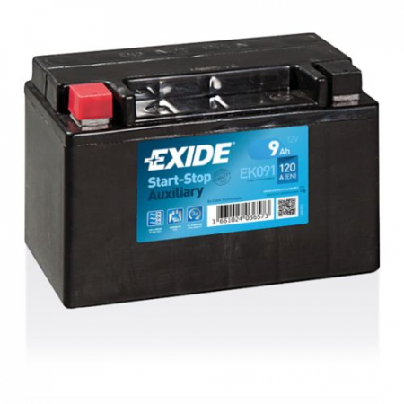 EXIDE Agm EK091 / 12V, 9Ah, 120A / 150x90x105
